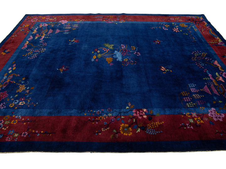 Antique Art Deco Chinese Rug 9 X 12