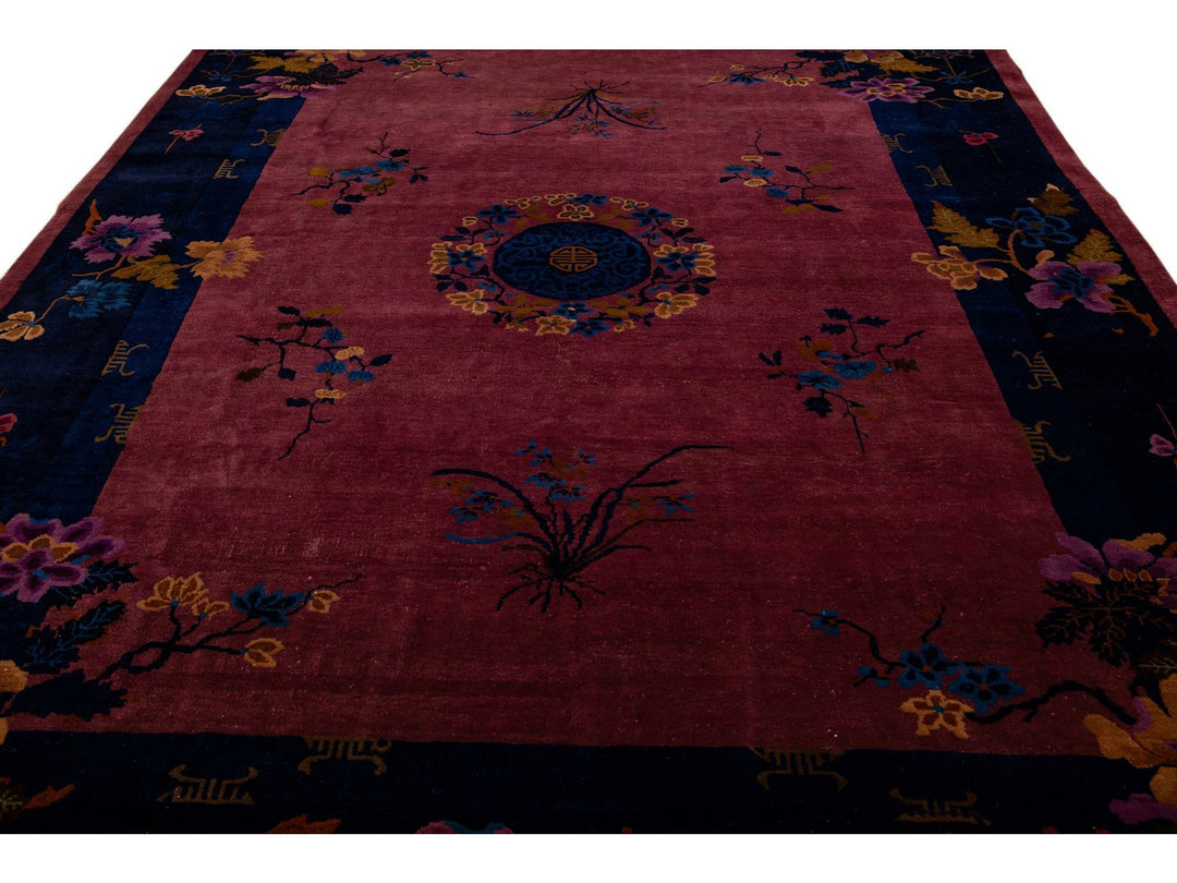Antique Art Deco Chinese Rug 9 X 12