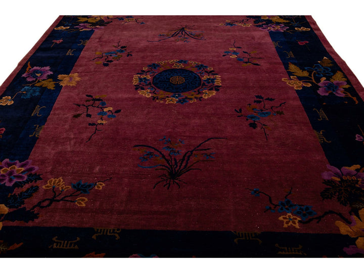 Antique Art Deco Chinese Rug 9 X 12