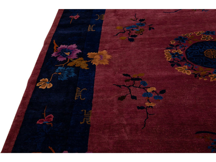 Antique Art Deco Chinese Rug 9 X 12