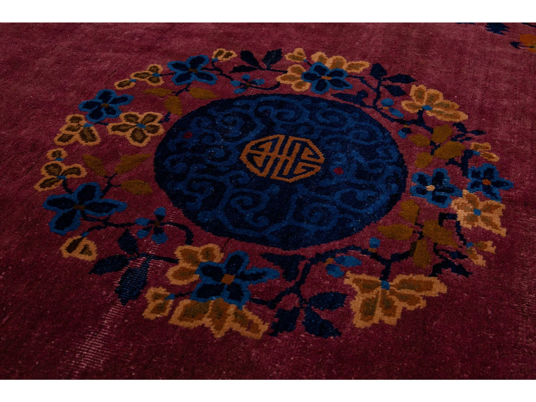 Antique Art Deco Chinese Rug 9 X 12