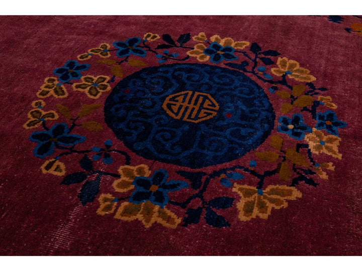 Antique Art Deco Chinese Rug 9 X 12