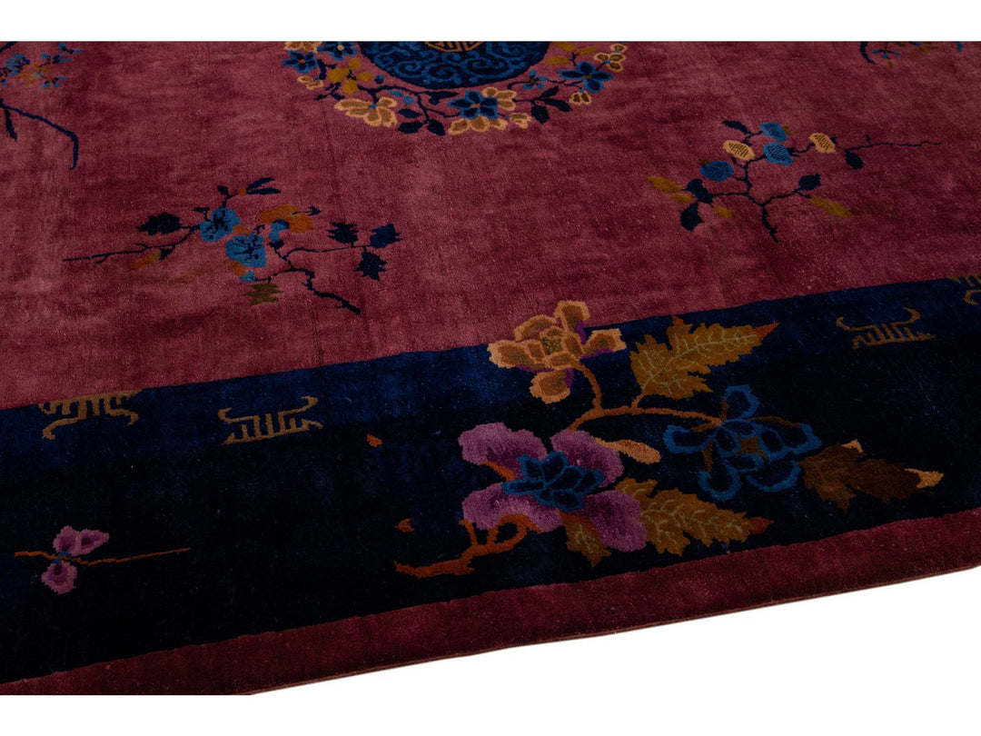 Antique Art Deco Chinese Rug 9 X 12