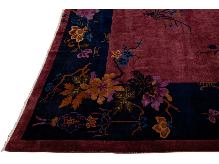 Antique Art Deco Chinese Rug 9 X 12