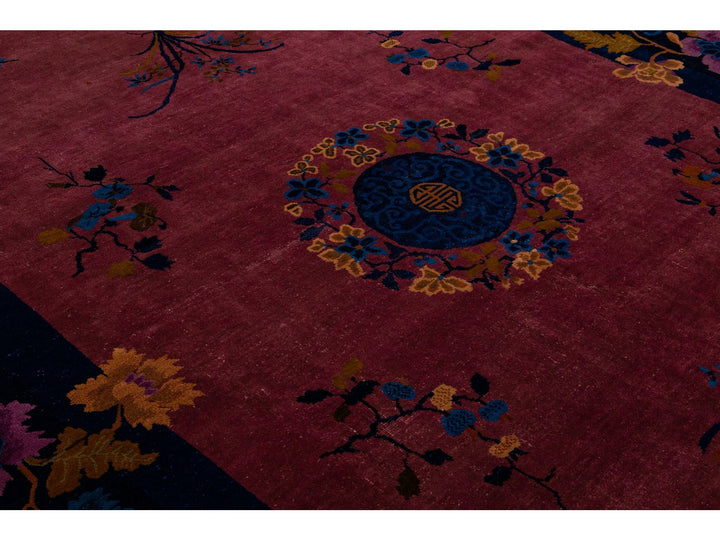 Antique Art Deco Chinese Rug 9 X 12