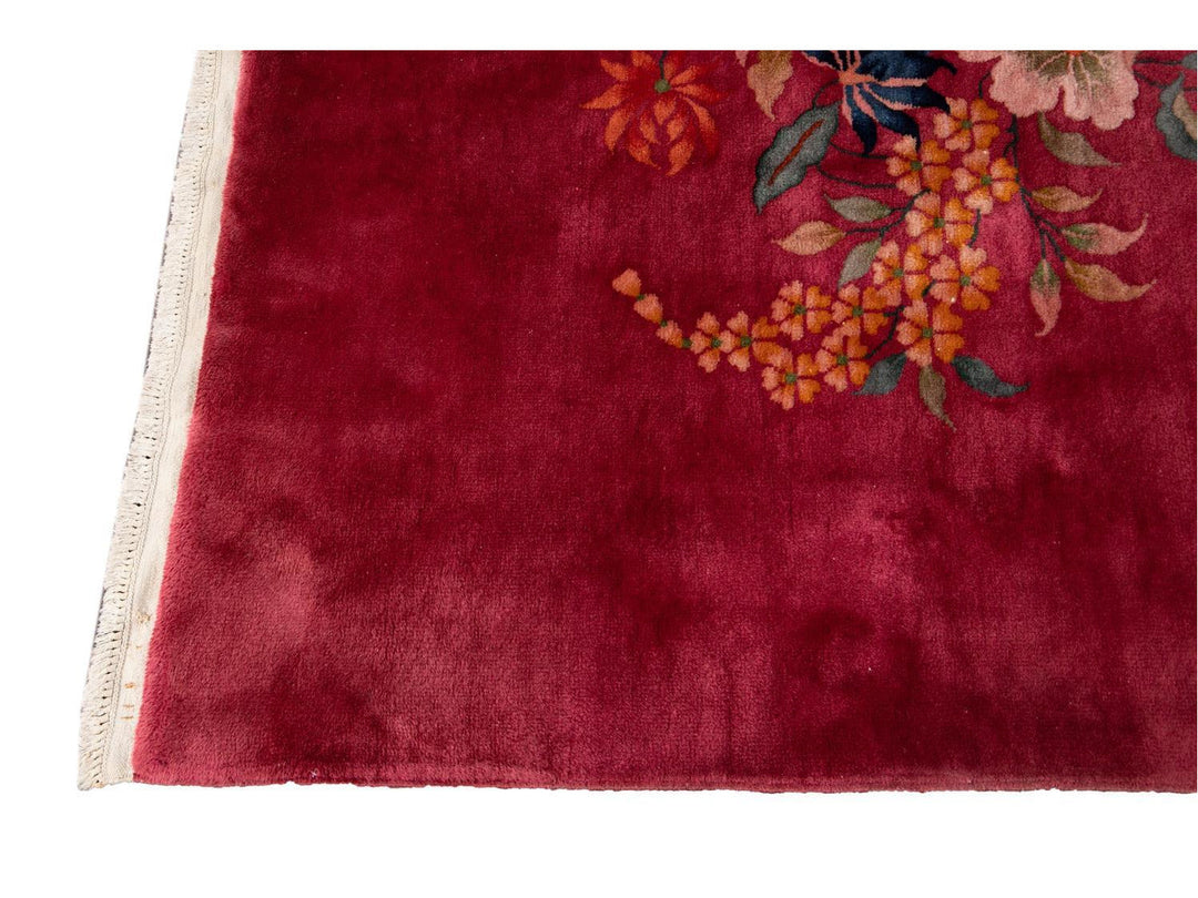 Vintage Art Deco Chinese Room size Wool Rug 10 X 13