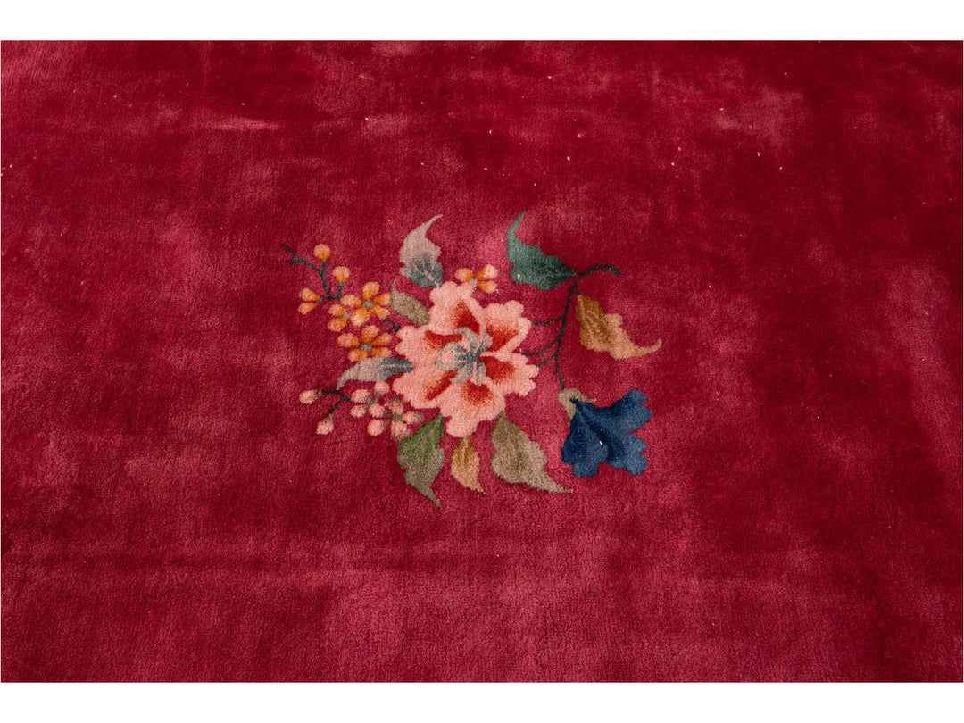 Vintage Art Deco Chinese Room size Wool Rug 10 X 13