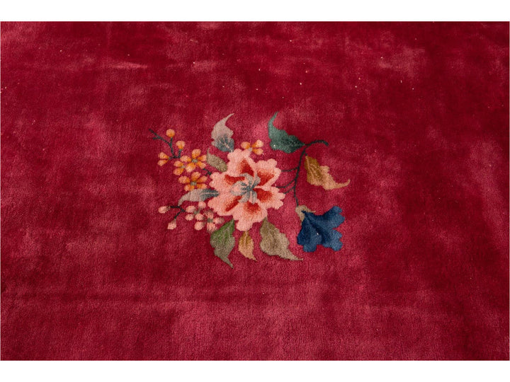 Vintage Art Deco Chinese Room size Wool Rug 10 X 13