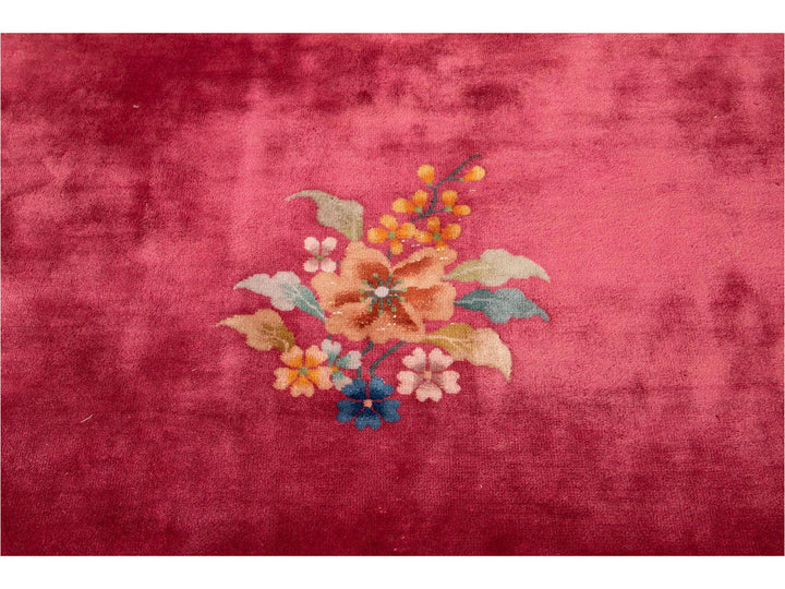 Vintage Art Deco Chinese Room size Wool Rug 10 X 13