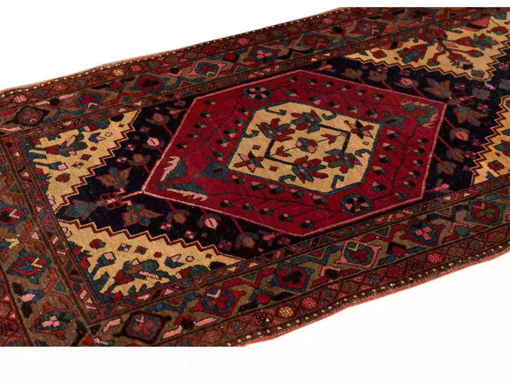 Antique Heriz Wool Runner 3 X 15