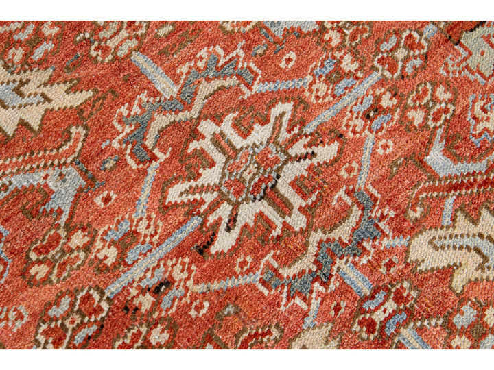 Antique Heriz Wool Rug 7 X 10