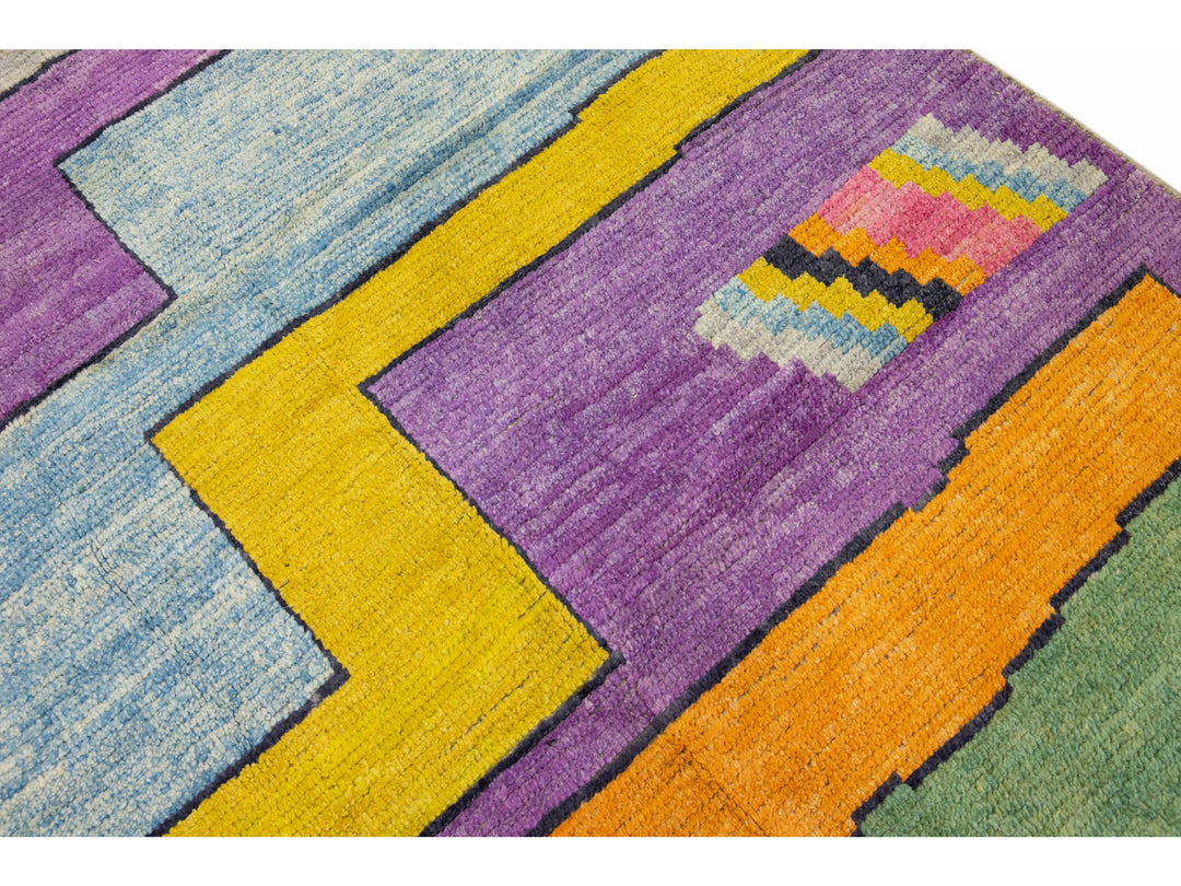 Modern Turkish Tulu Wool Rug 11 X 17