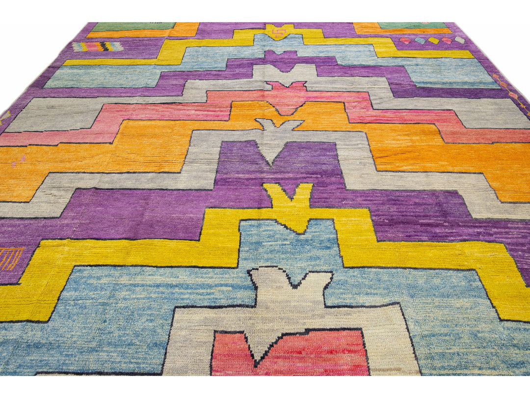 Modern Turkish Tulu Wool Rug 11 X 17