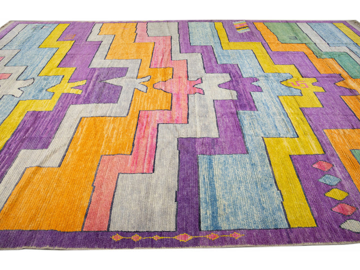 Modern Turkish Tulu Wool Rug 11 X 17