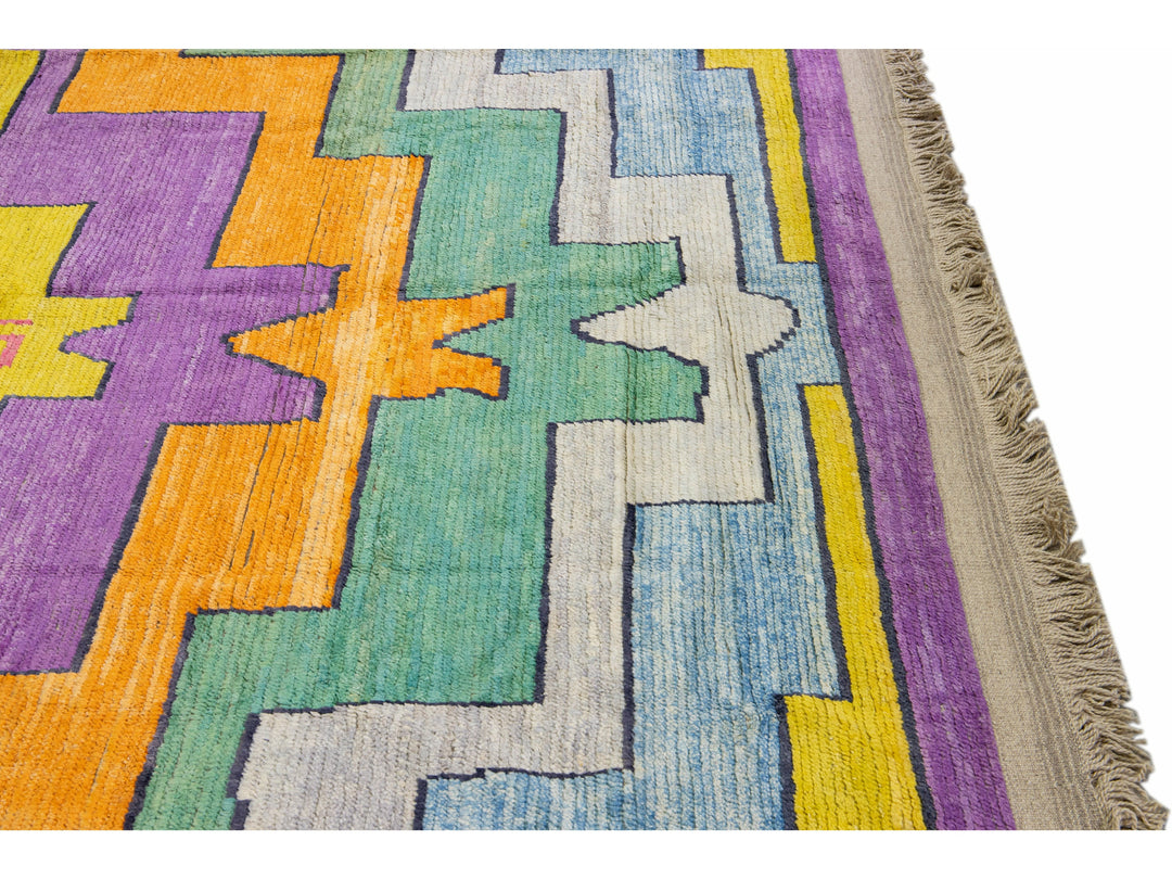 Modern Turkish Tulu Wool Rug 11 X 17