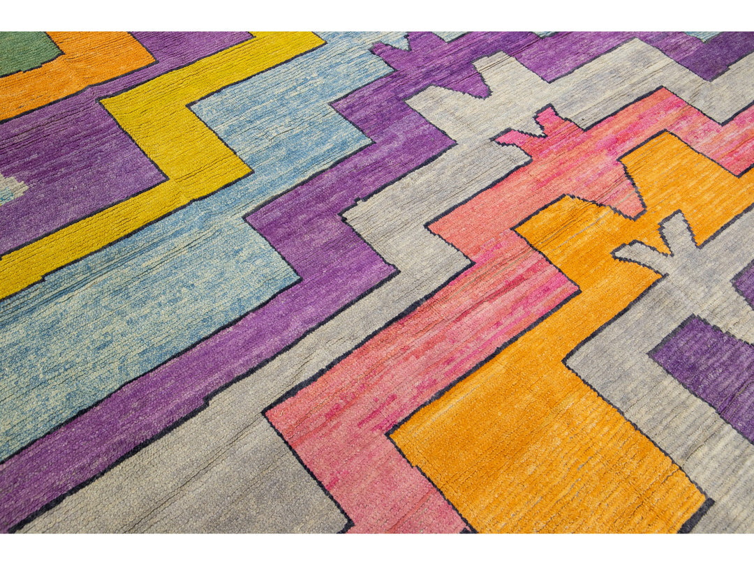 Modern Turkish Tulu Wool Rug 11 X 17
