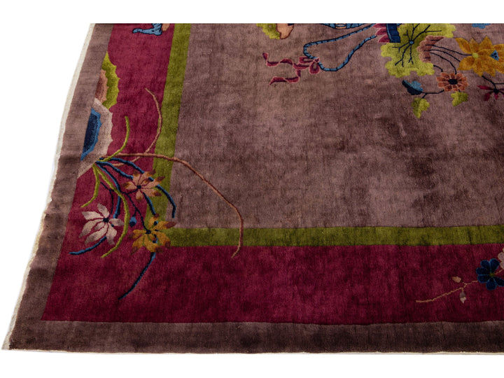 Antique Art Deco Chinese Rug 9 X 12