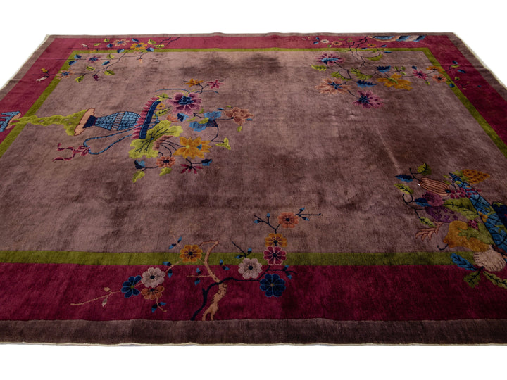 Antique Art Deco Chinese Rug 9 X 12