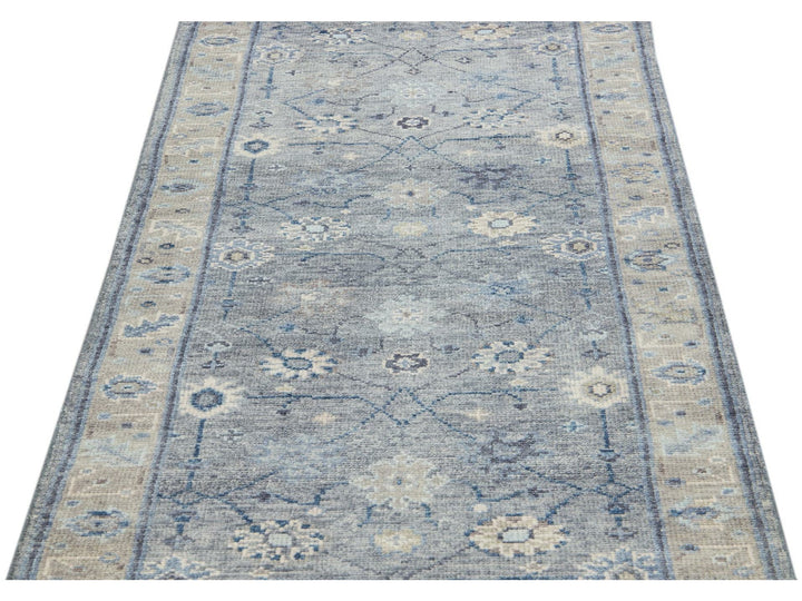 Modern Oushak Wool Rug 3 X 20