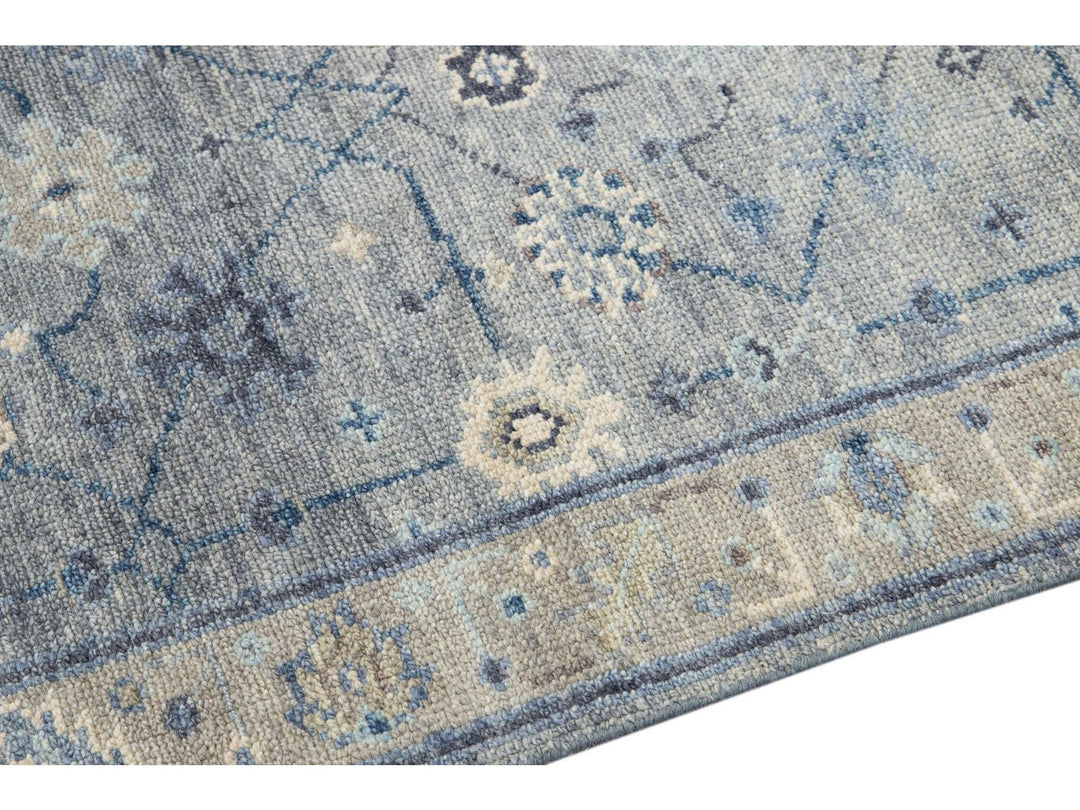 Modern Oushak Wool Rug 3 X 20