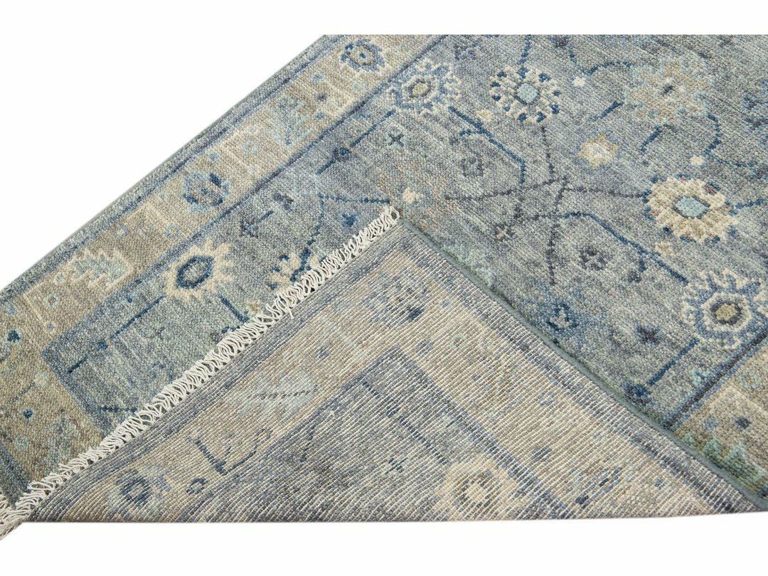 Modern Oushak Wool Runner 3 X 20