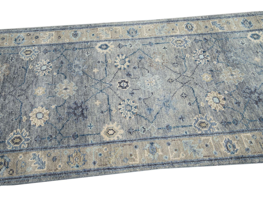Modern Oushak Wool Rug 3 X 20