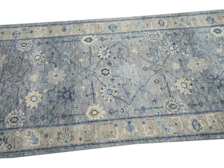 Modern Oushak Wool Rug 3 X 20