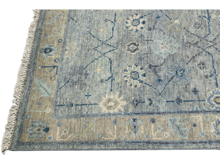 Modern Oushak Wool Rug 3 X 20