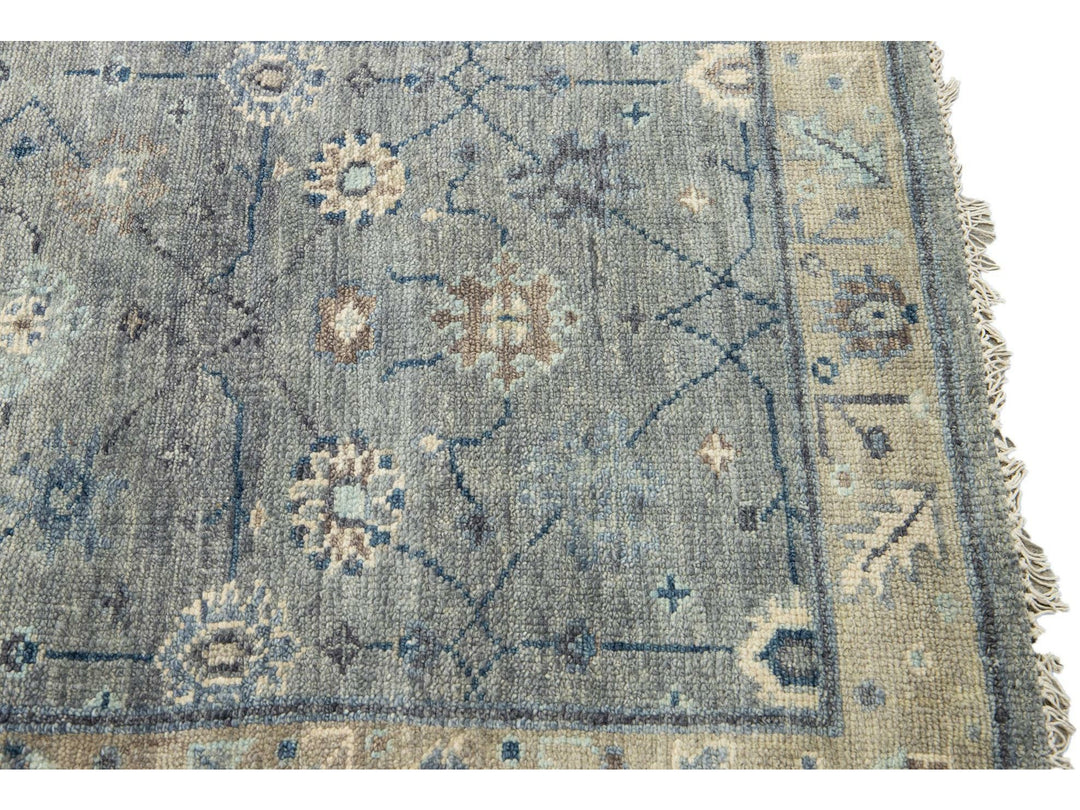 Modern Oushak Wool Rug 3 X 20