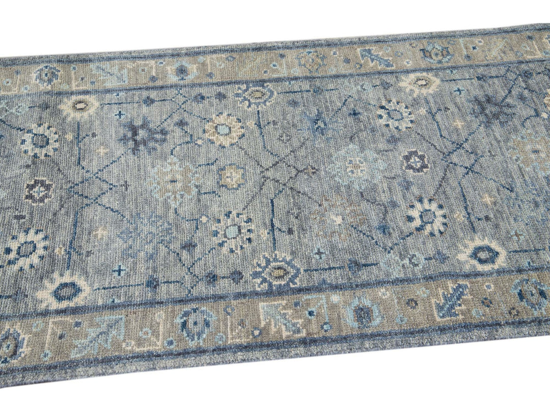 Modern Oushak Wool Rug 3 X 16