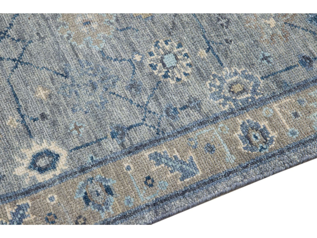 Modern Oushak Wool Rug 3 X 16