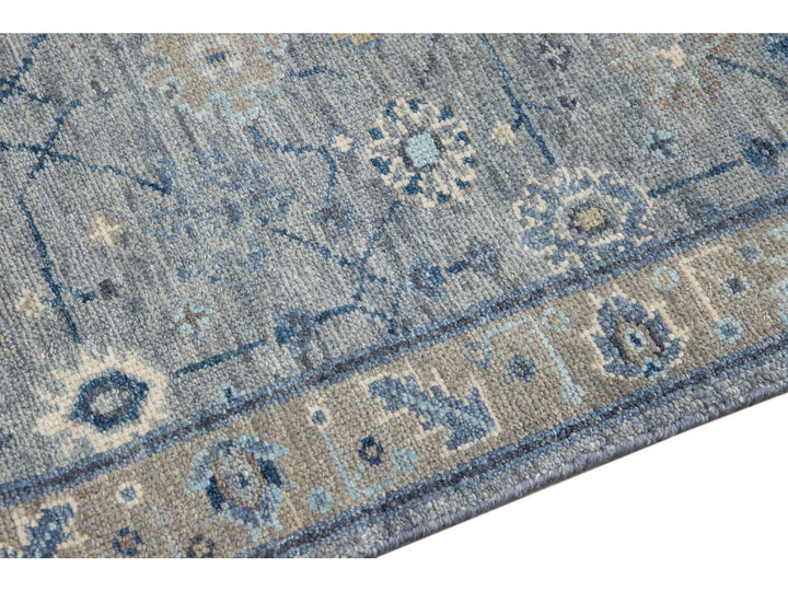Modern Oushak Wool Rug 3 X 16