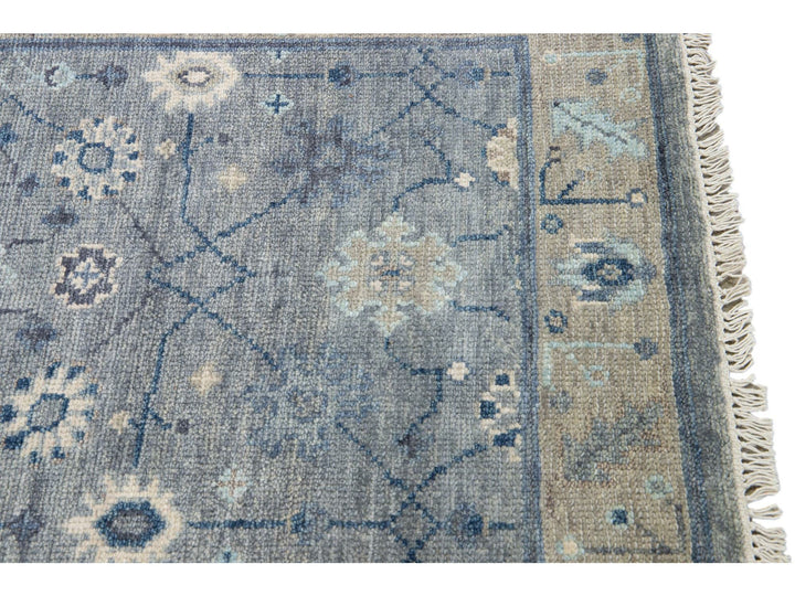 Modern Oushak Wool Rug 3 X 16