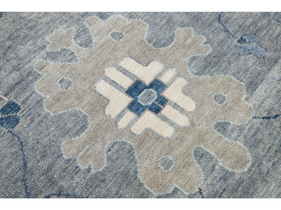 Modern Oushak Wool Rug 16 X 20