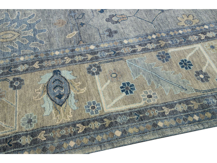 Modern Oushak Wool Rug 16 X 20