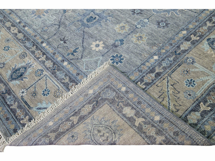 Modern Oushak Wool Rug 12 X 12