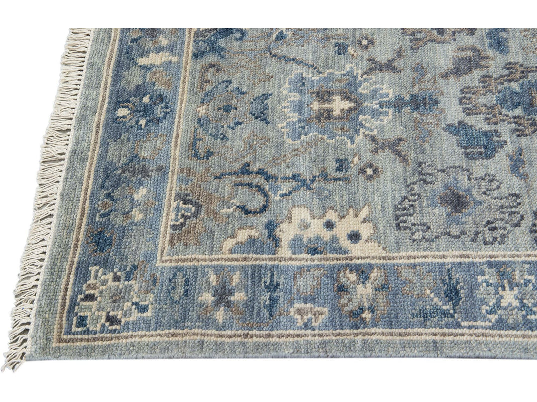 Modern Oushak Wool Rug 3 X 18