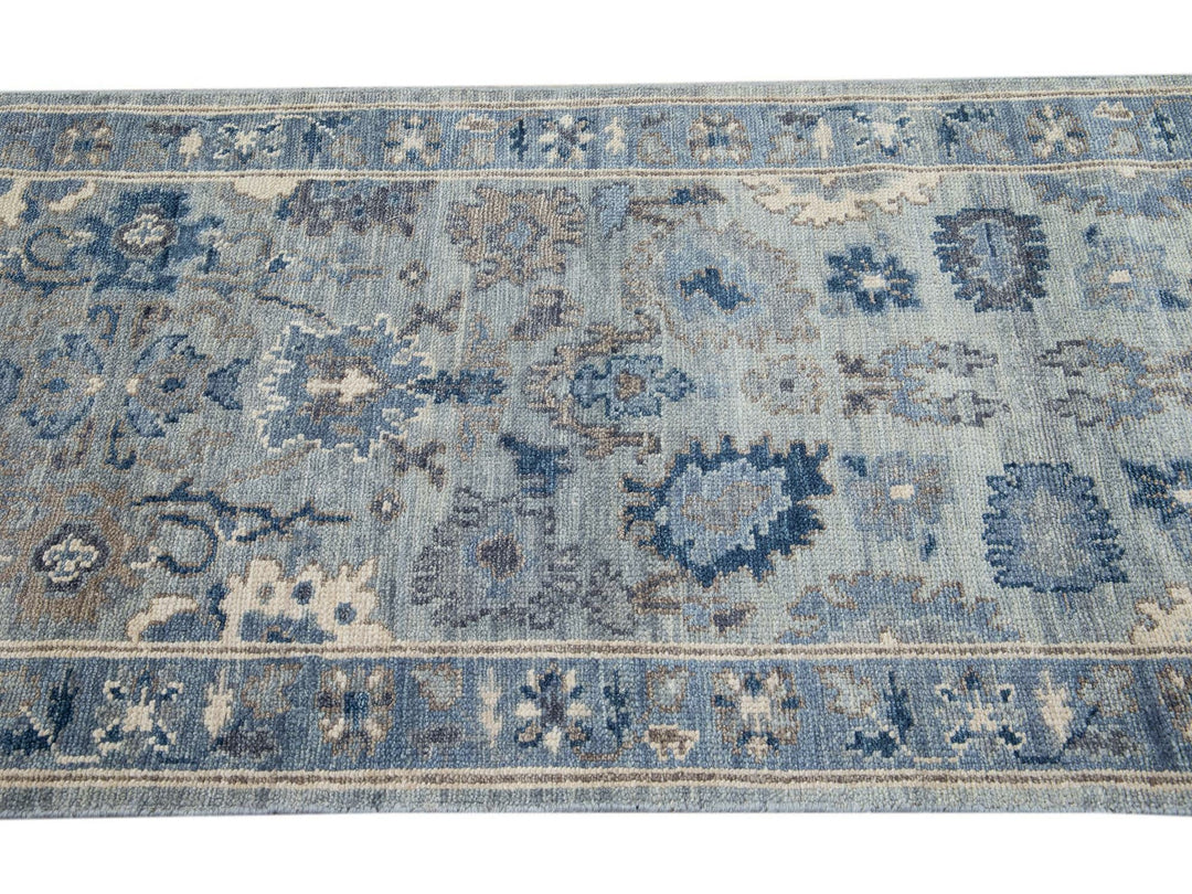 Modern Oushak Wool Rug 3 X 18