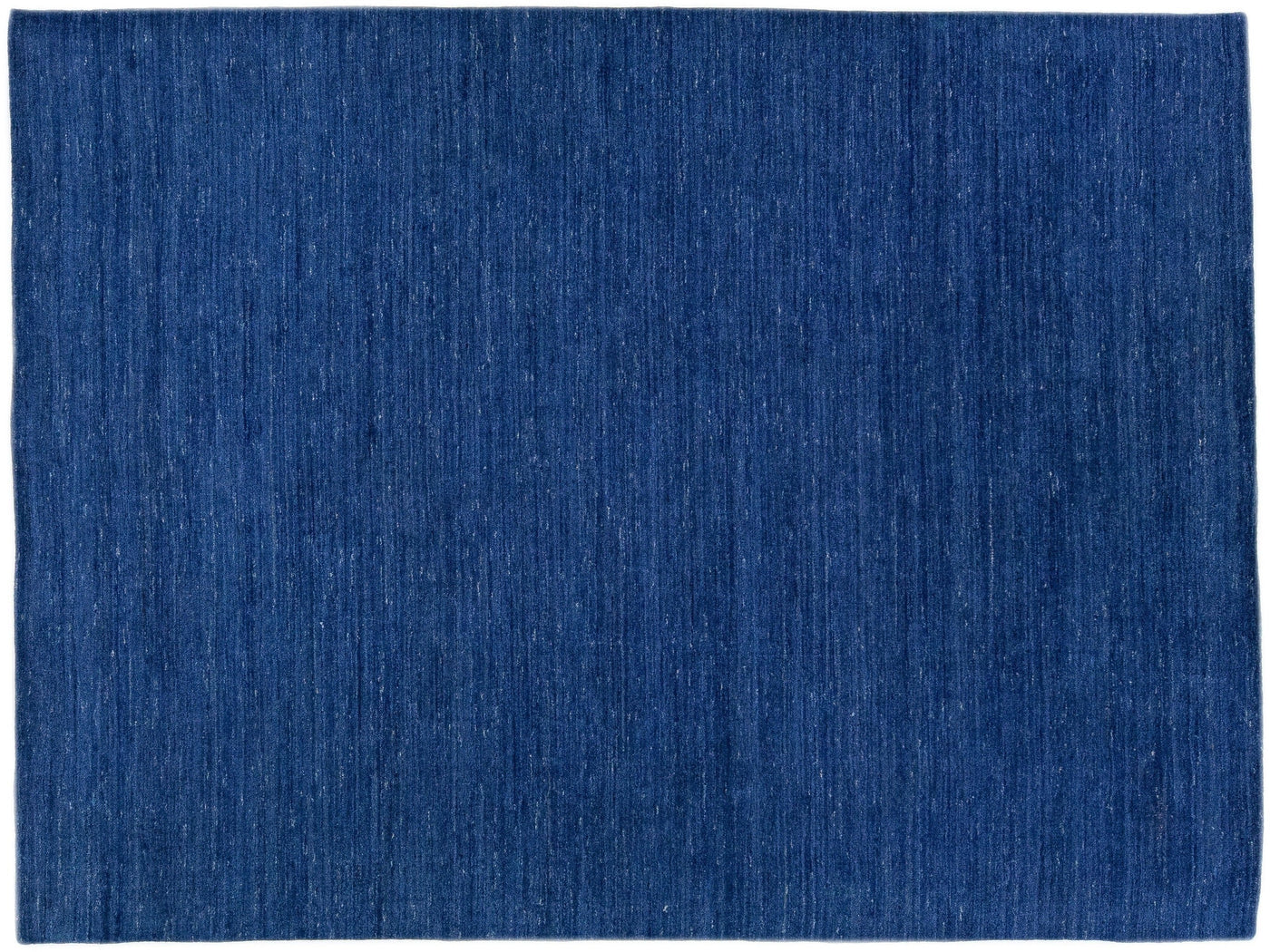 Blue Modern Gabbeh Style Handmade Solid Motif Wool Rug