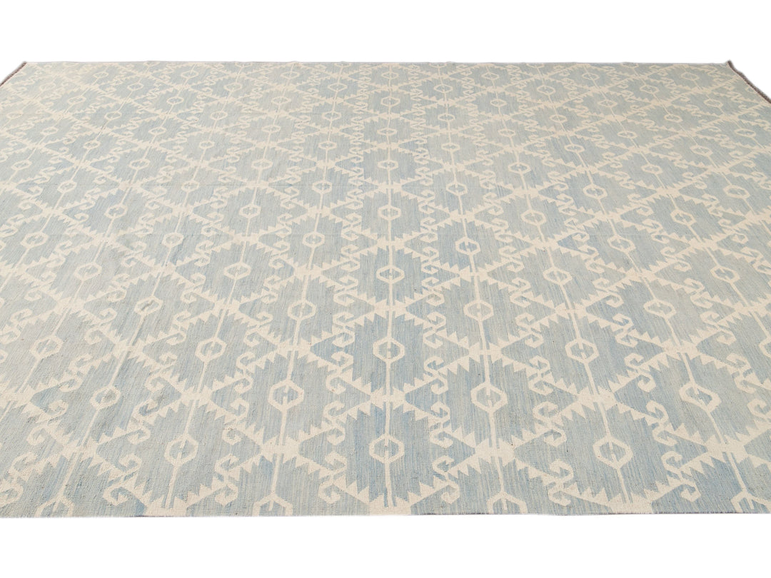 Modern Kilim Wool Rug 12 X 16