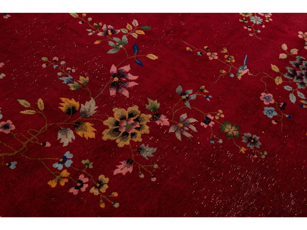 Antique Art Deco Chinese Rug 9 X 12