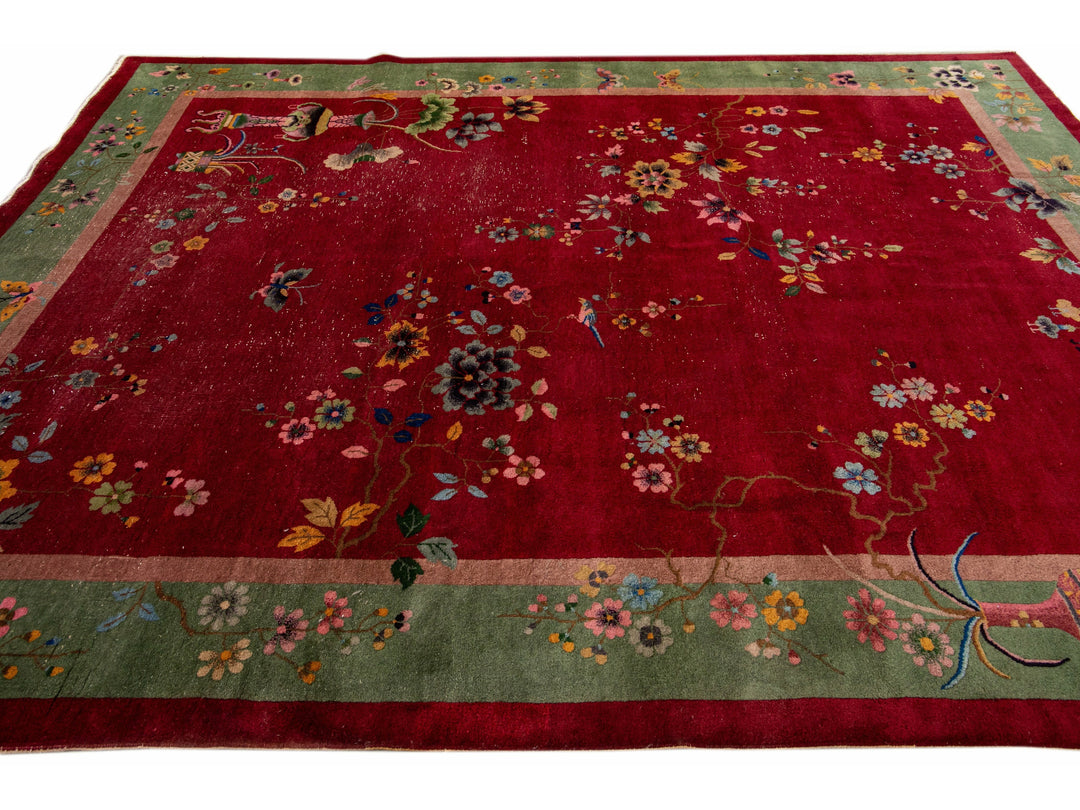 Antique Art Deco Chinese Rug 9 X 12