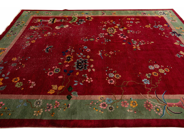 Antique Art Deco Chinese Rug 9 X 12