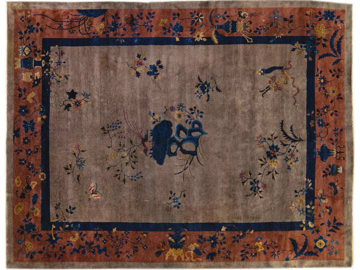 Antique Art Deco Chinese Rug 9 X 11