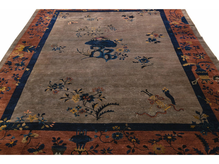 Antique Art Deco Chinese Rug 9 X 11