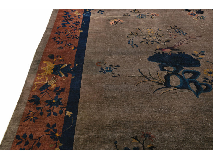 Antique Art Deco Chinese Rug 9 X 11