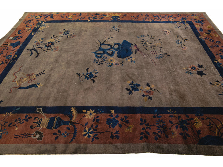 Antique Art Deco Chinese Rug 9 X 11