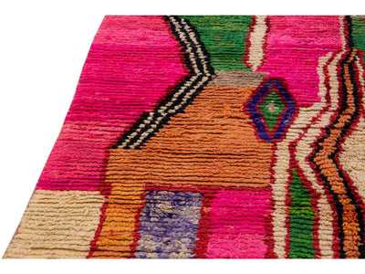 Vintage Beni Ourain Moroccan Wool Rug 5 X 9