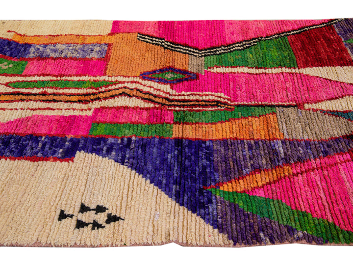 Vintage Beni Ourain Moroccan Wool Rug 5 X 9