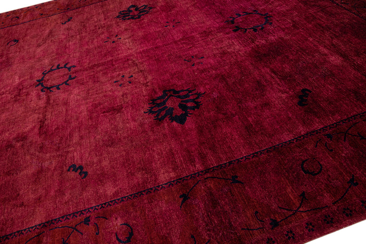 Modern Overdyed Wool Rug 12 X 15
